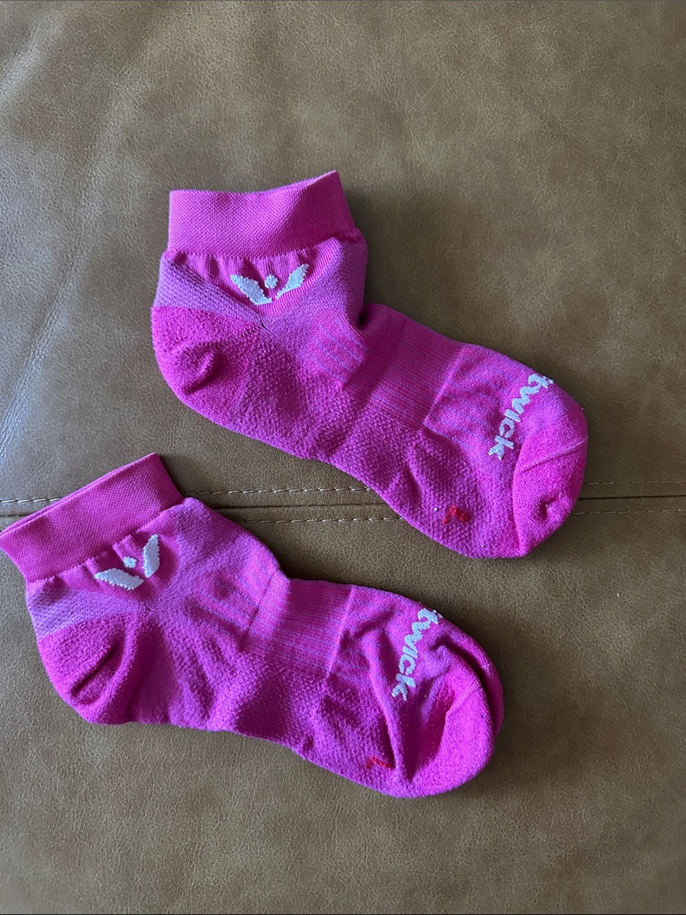 Pink cycling socks